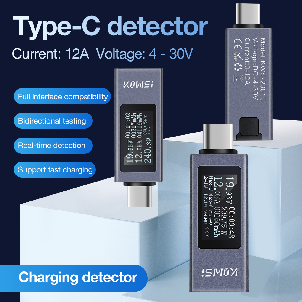 Probador tipo C, voltímetro Di - Power Supply Tester reseña y precio