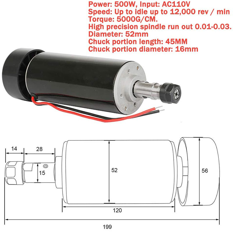 Motor de Husillo Refrigerado p - Power Supply 500W reseña y precio