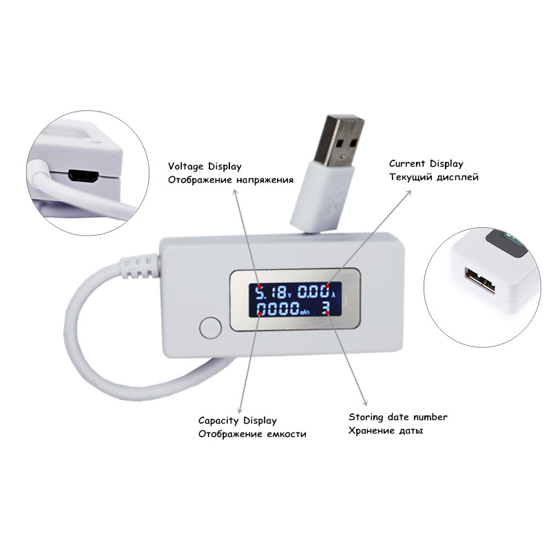 Mini probador USB de teléfono  - Power Supply Tester reseña y precio